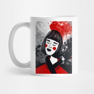 Asian woman illustration Mug